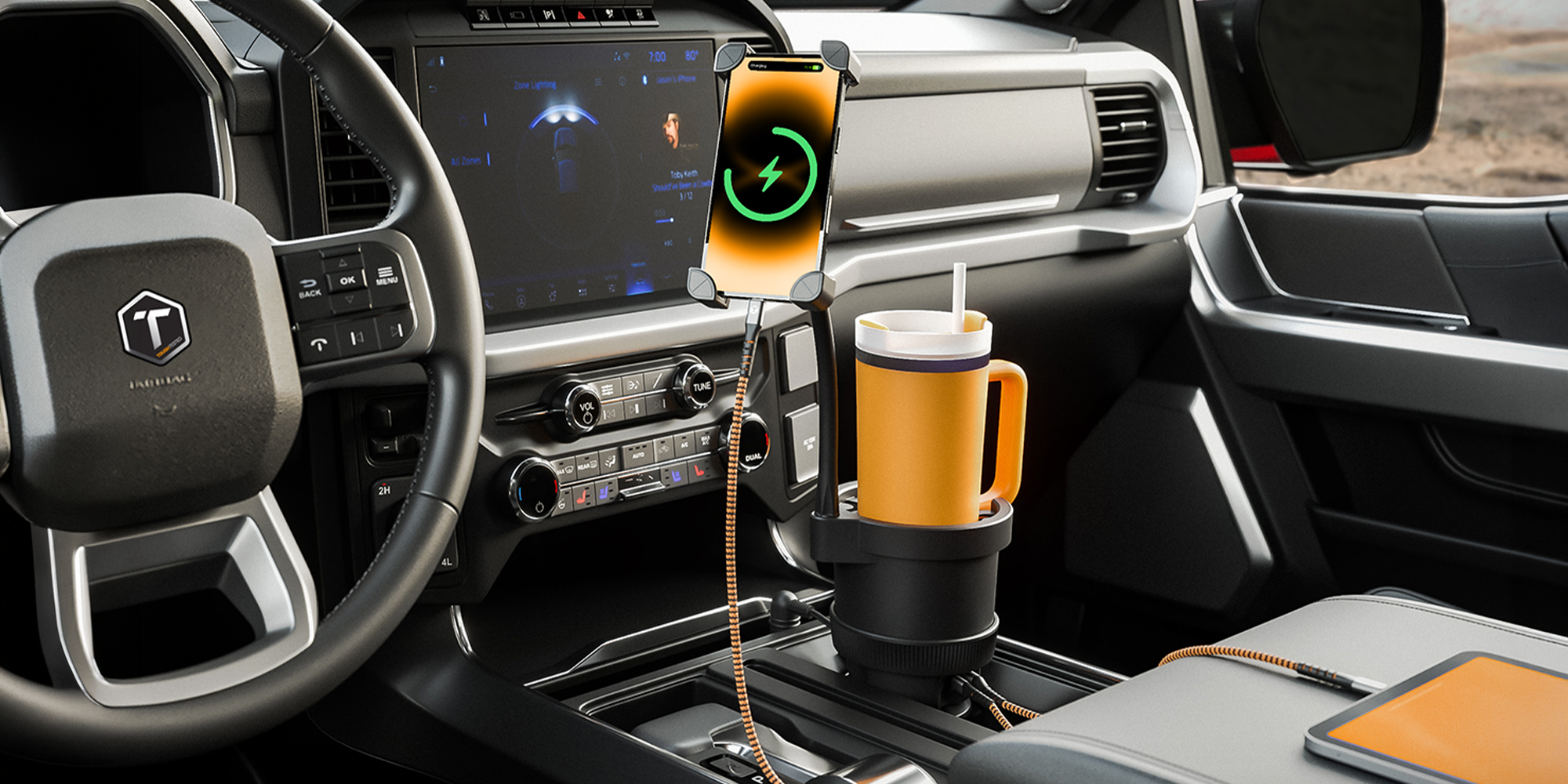 ToughTested Power Cup XL Bottle Holder & Phone Mount