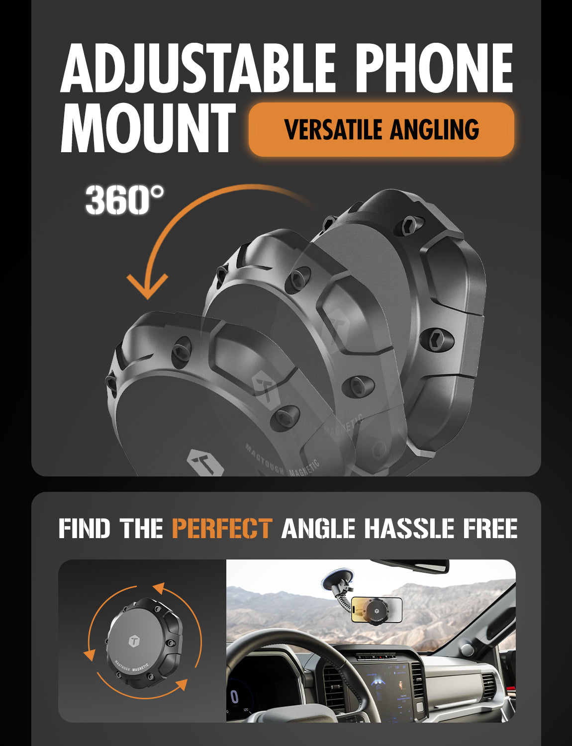 ToughTested MAGTOUGH "MAMMOTH" WINDSHIELD MOUNT