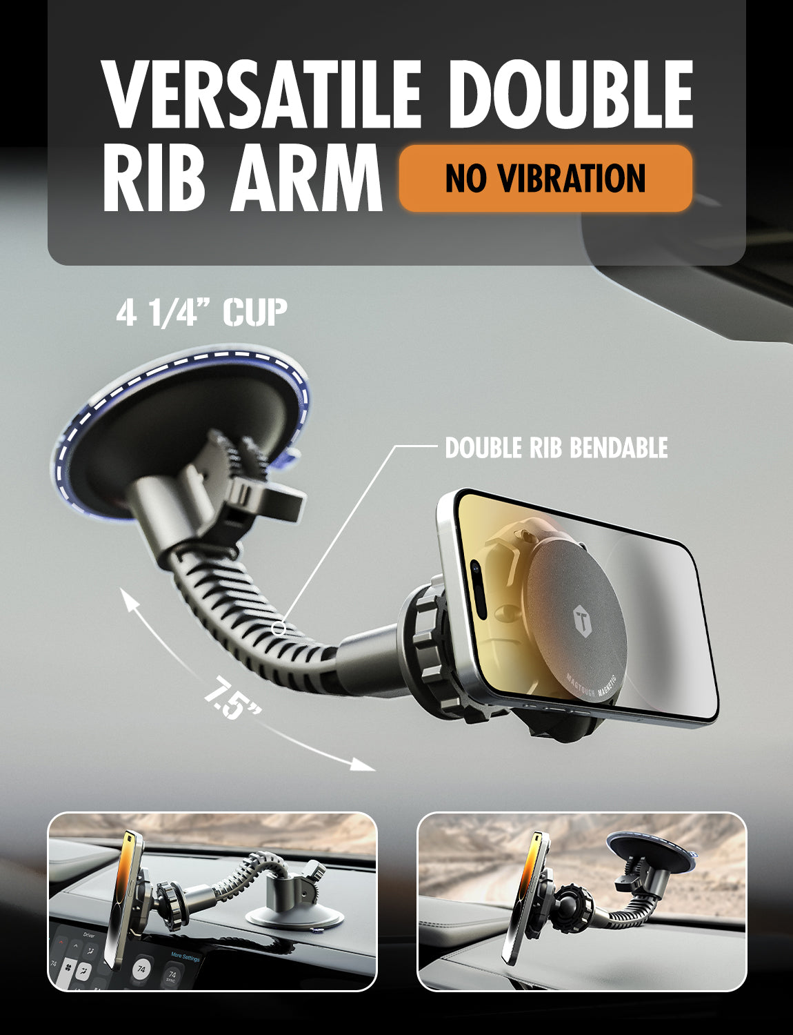 ToughTested MAGTOUGH "MAMMOTH" WINDSHIELD MOUNT