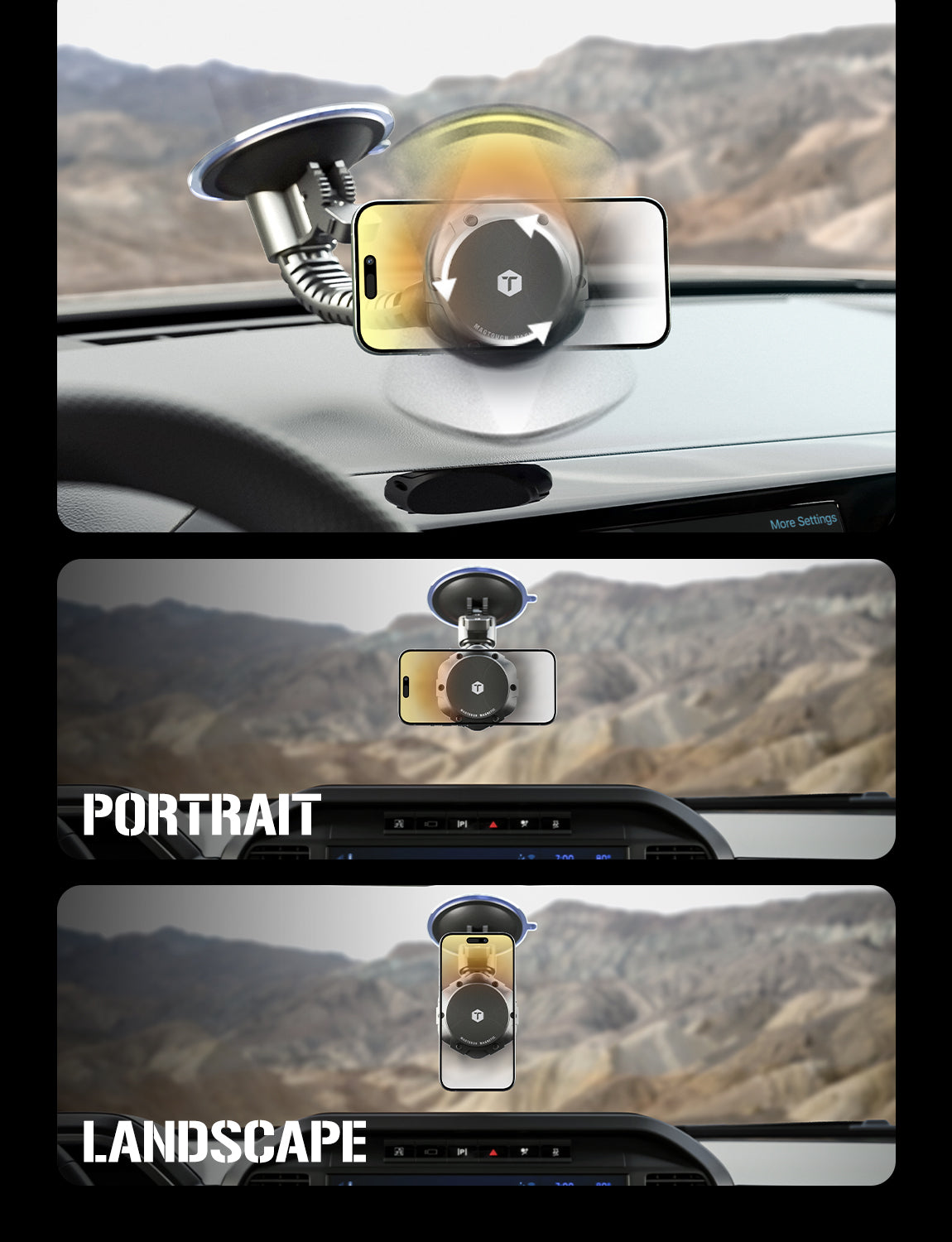 ToughTested MAGTOUGH "MAMMOTH" WINDSHIELD MOUNT