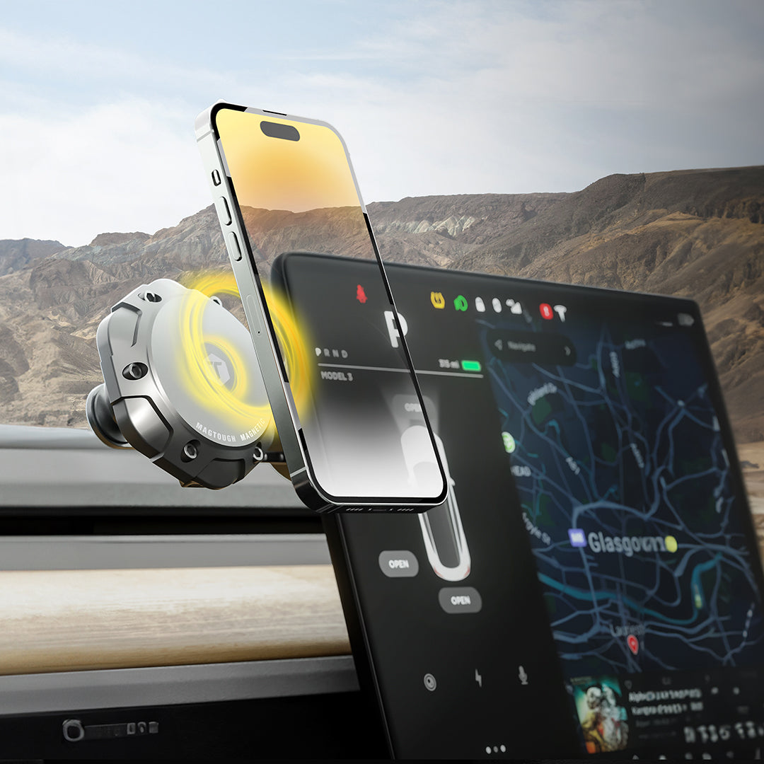 ToughTested MagTough 3-in-1 Phone Mount – Dash, Screen & Vent | MagSafe Compatible + Adapter Ring