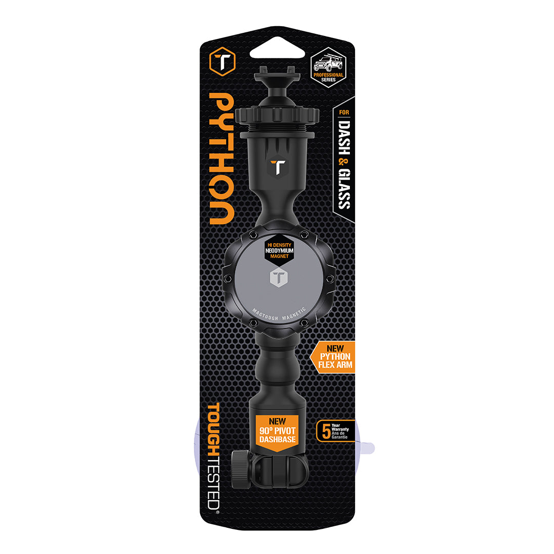 ToughTested Python MagTough Glass Mount – Ultra-Flexible Magnetic Windshield & Dash Mount