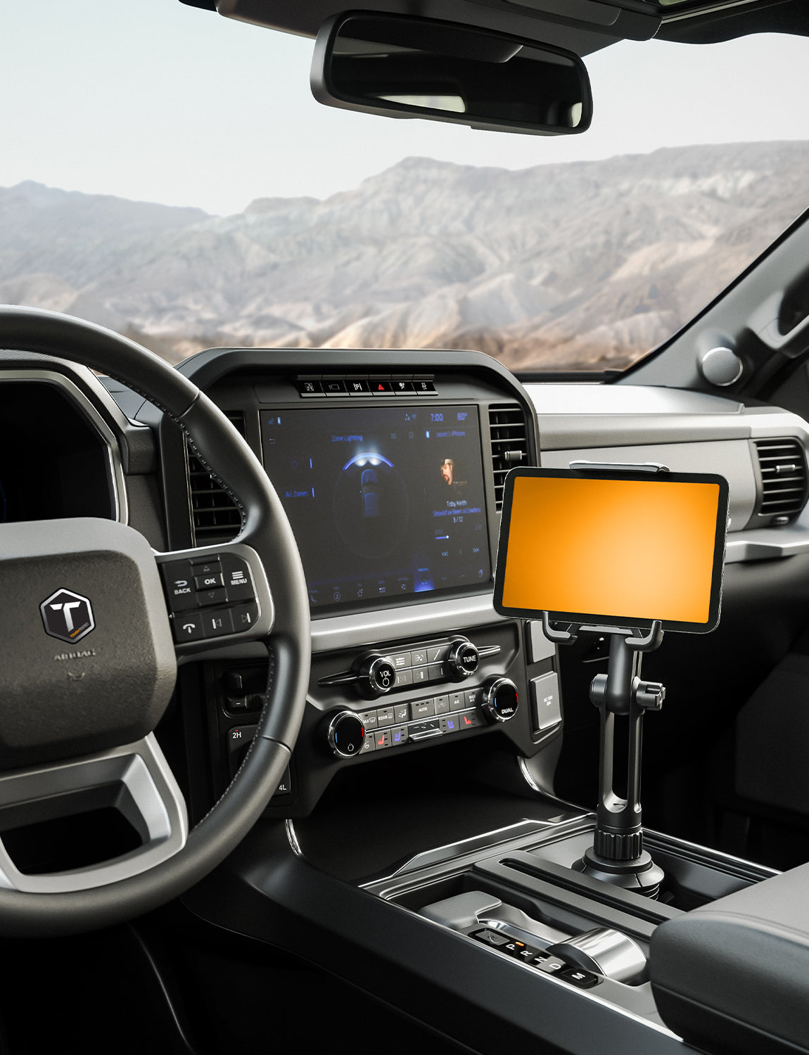 ToughTested Talon Slyder BoomCup Mount – Adjustable Cup Holder Phone & Tablet Mount