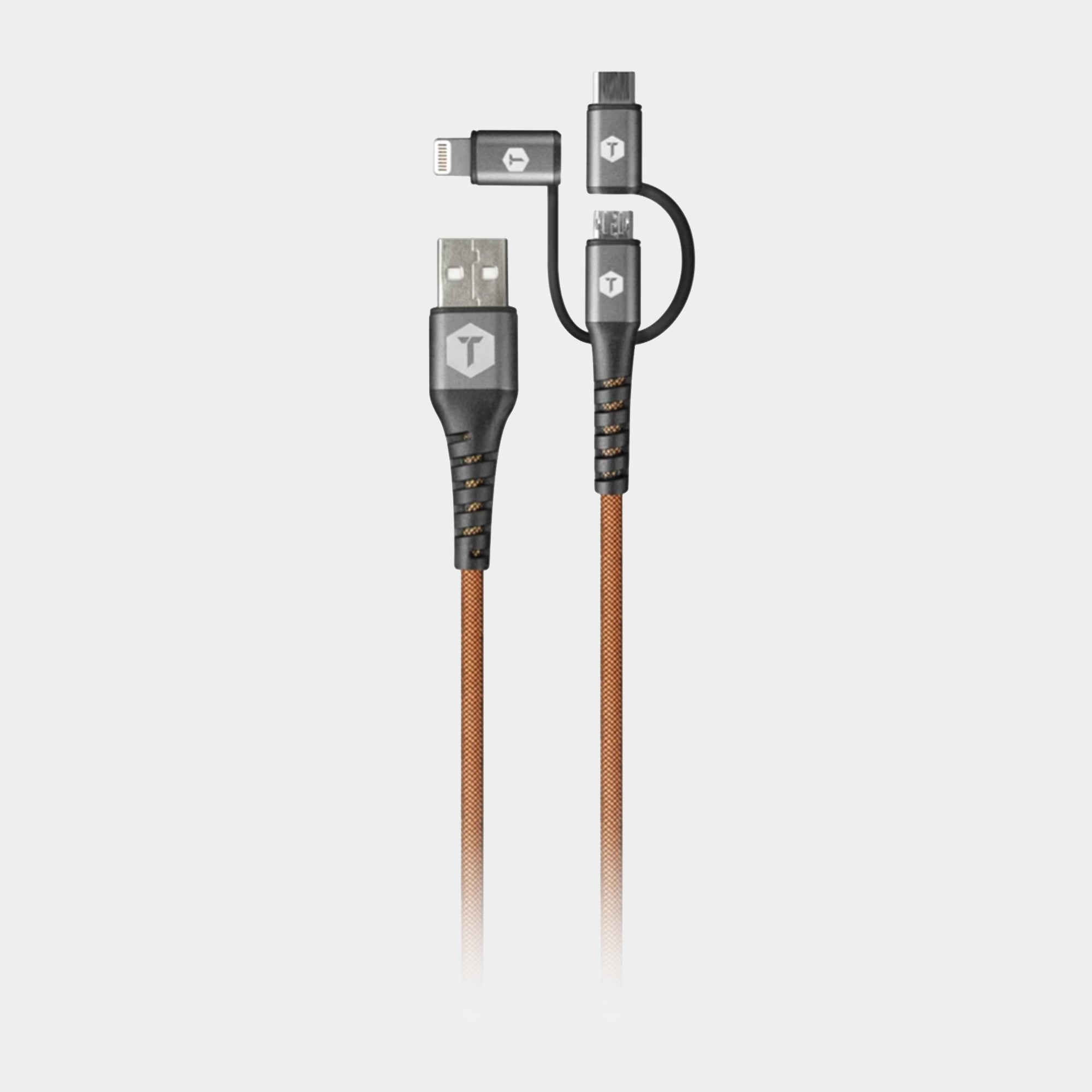3 in 1 Cable USB-A to USB-C, Micro & Lightning