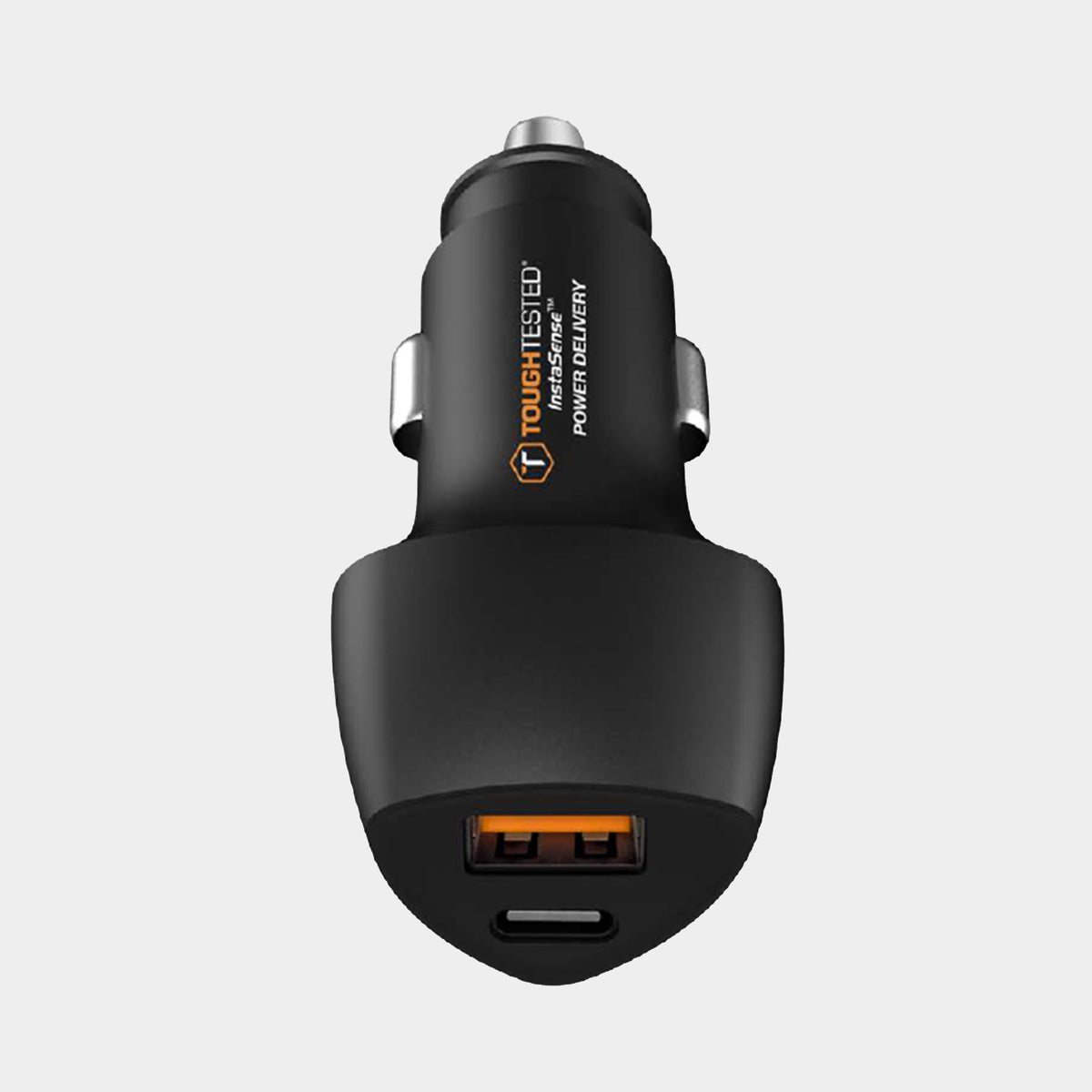 ToughTested PowerShare 15W Dual USB Car Charger, USB-C + USB-A