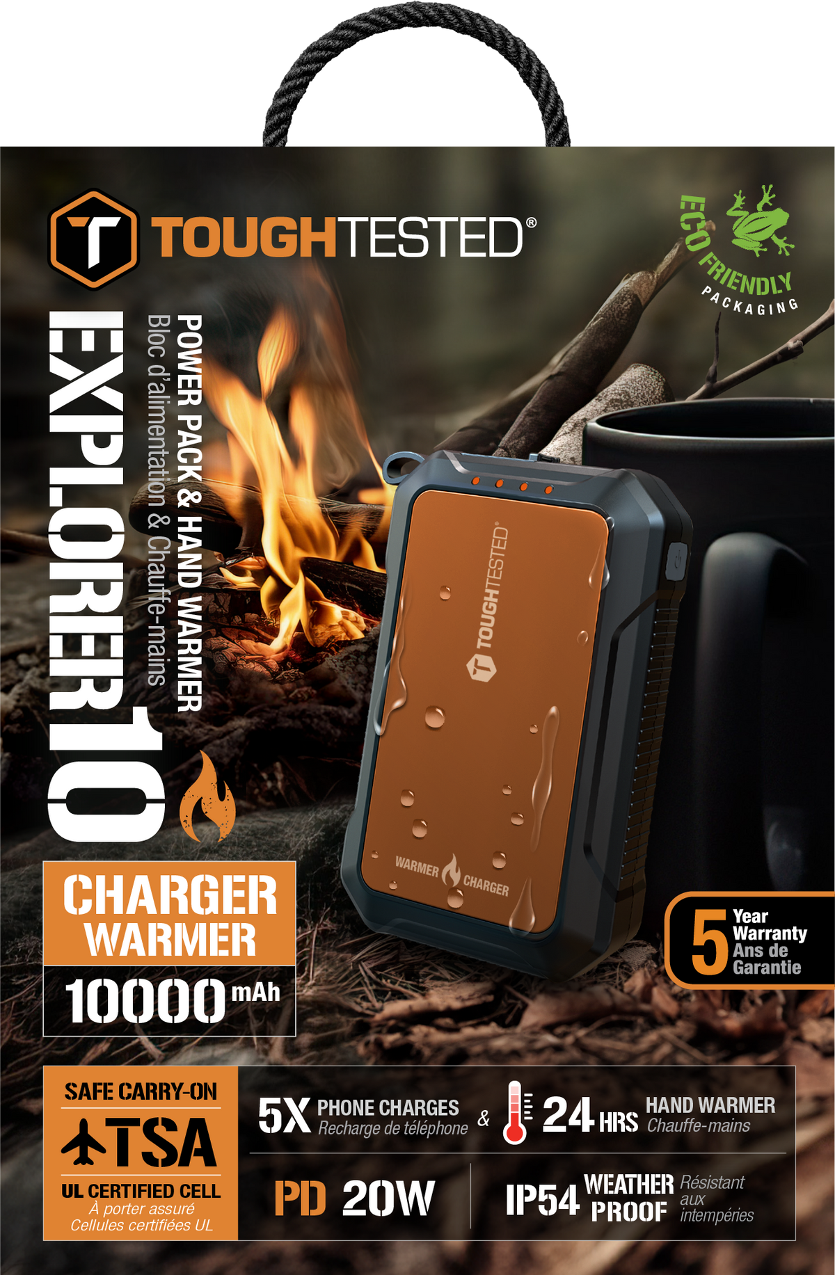ToughTested Explorer10 10000mAh Power Bank & Hand Warmer