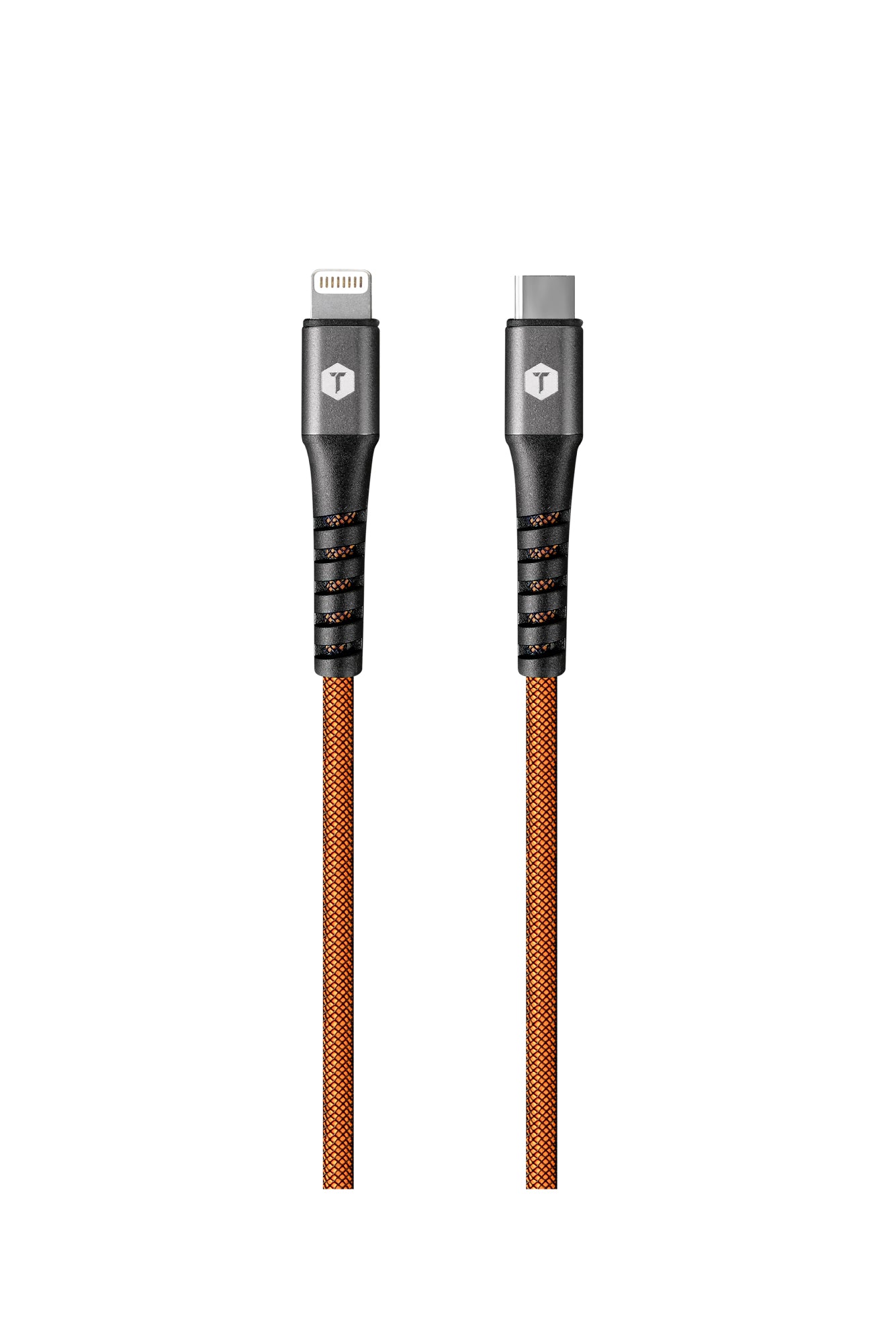 ToughTested 8 Ft. PRO Armor Weave Slim Tip USB-C to Lightning Cable