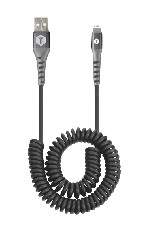 10 Ft. Coiled 2 Amp USB-A to Lightning Cable