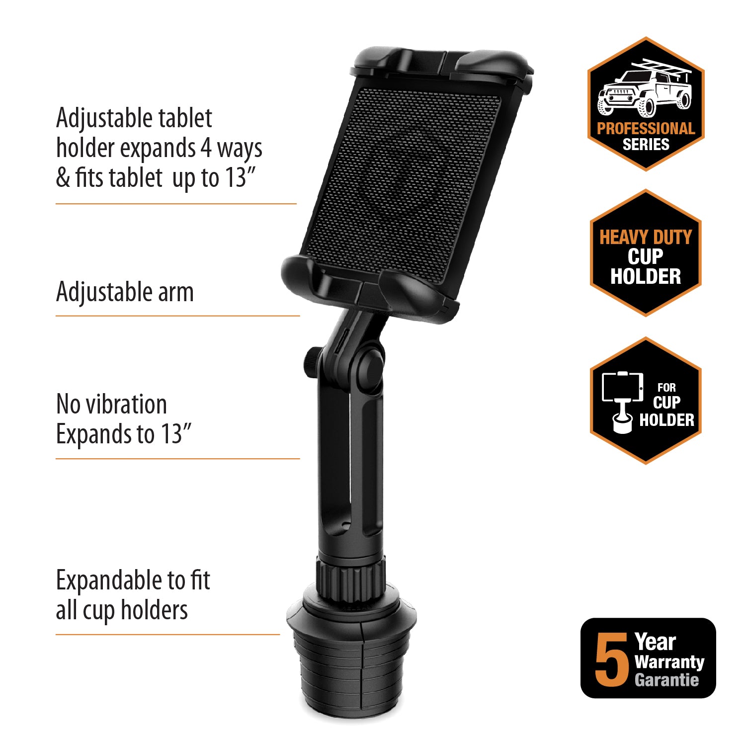 ToughTested Tablet & GPS Boom Mount For tablets up to 13"