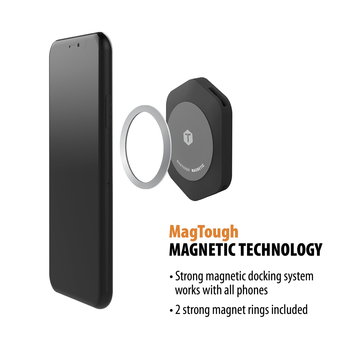 ToughTested MAGTOUGH "BOOM" HEAVY DUTY CUPHOLDER PHONE MOUNT