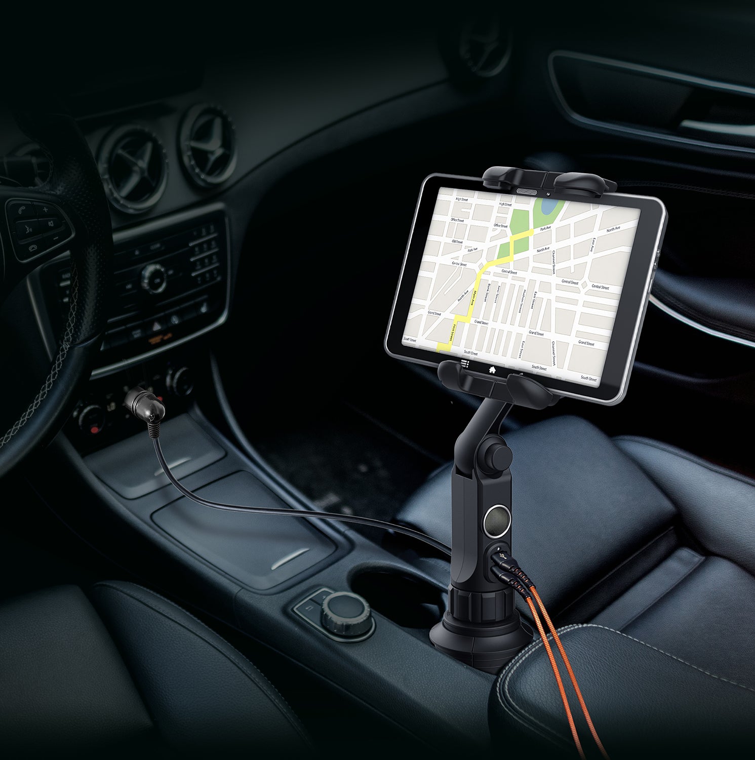 ToughTested BOOM "POWER TOWER" Heavy Duty Cup Holder Tablet Mount