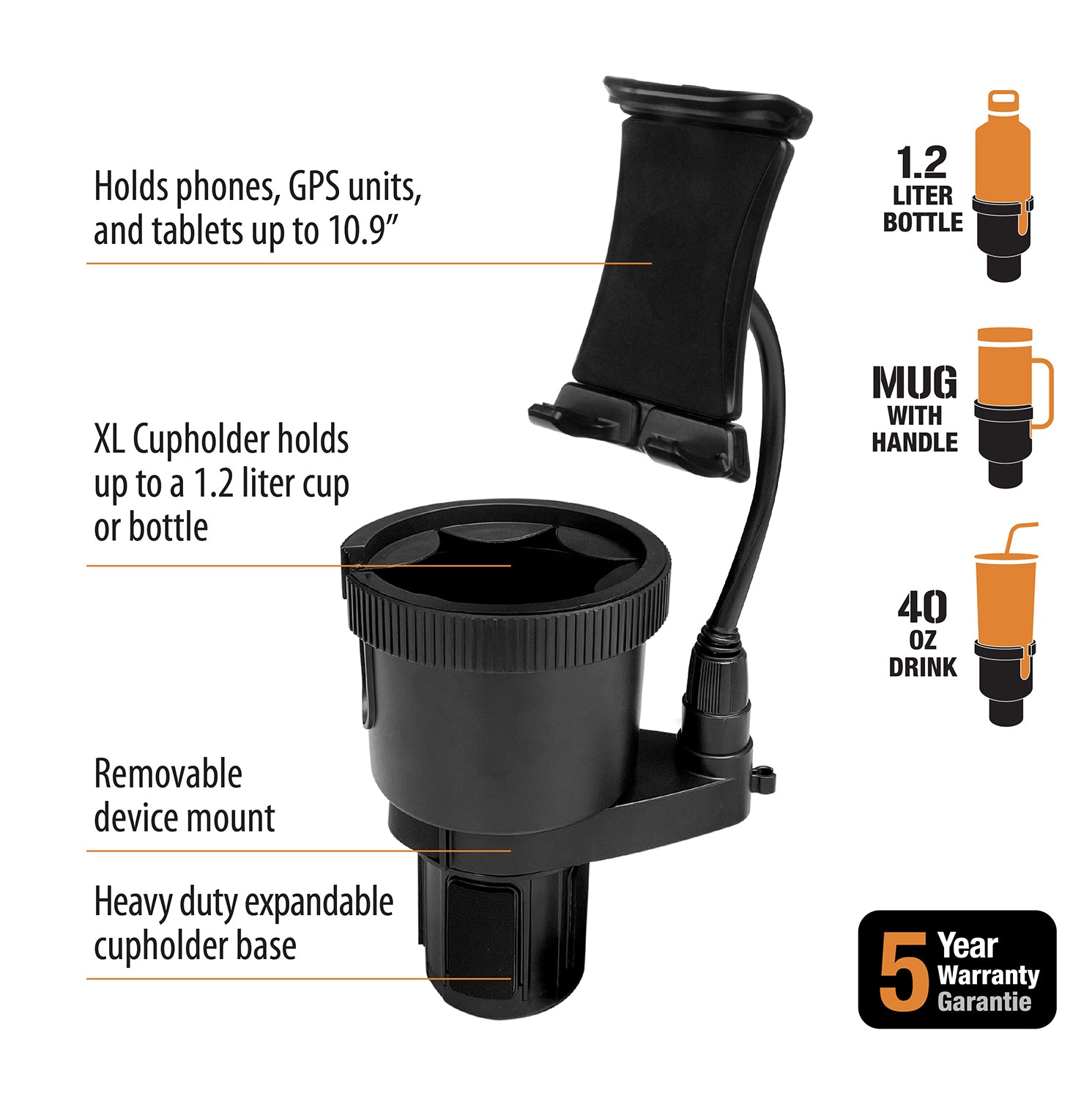 TNT Tough N' Thirsty Mega XL Device & Cupholder