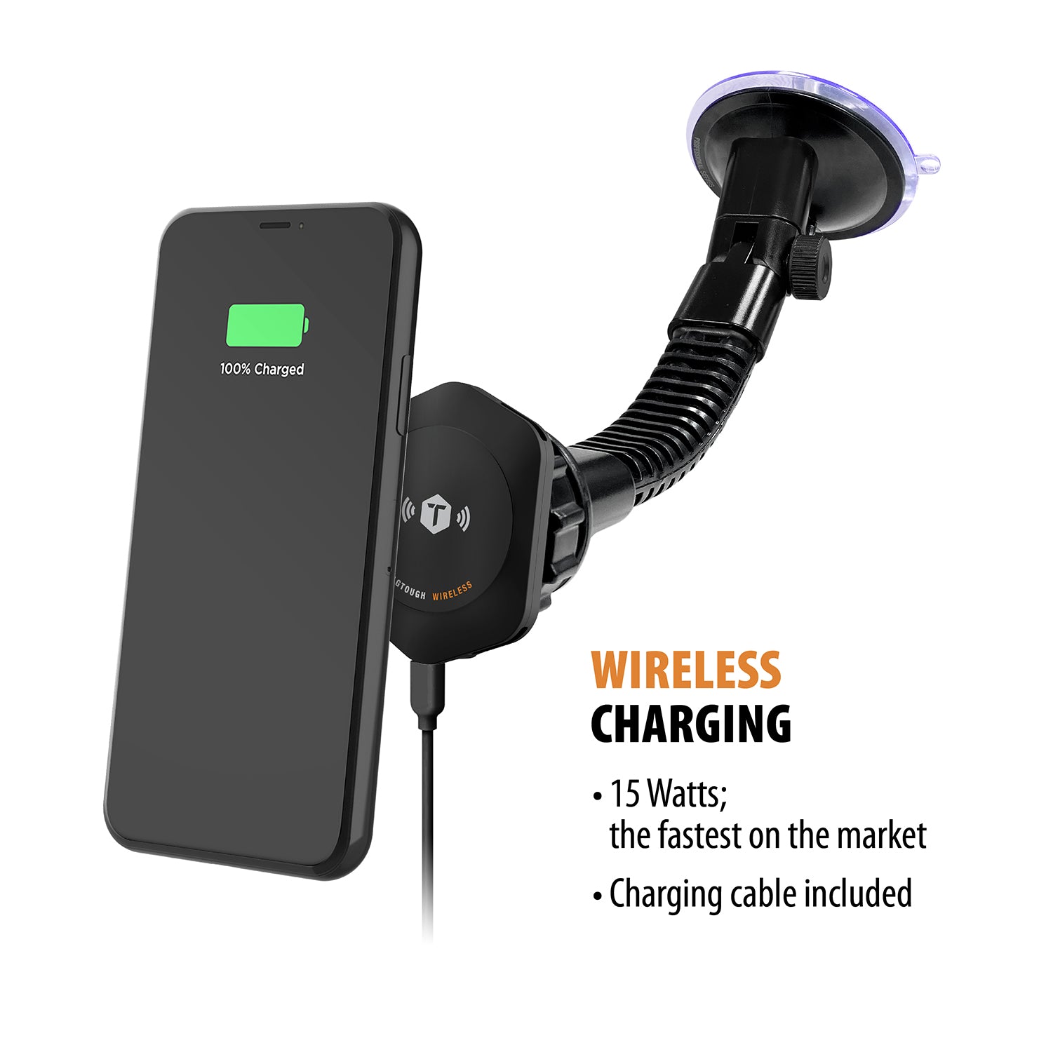 ToughTested MagTough Magnetic Wireless Charging Dash & Windshield Mount