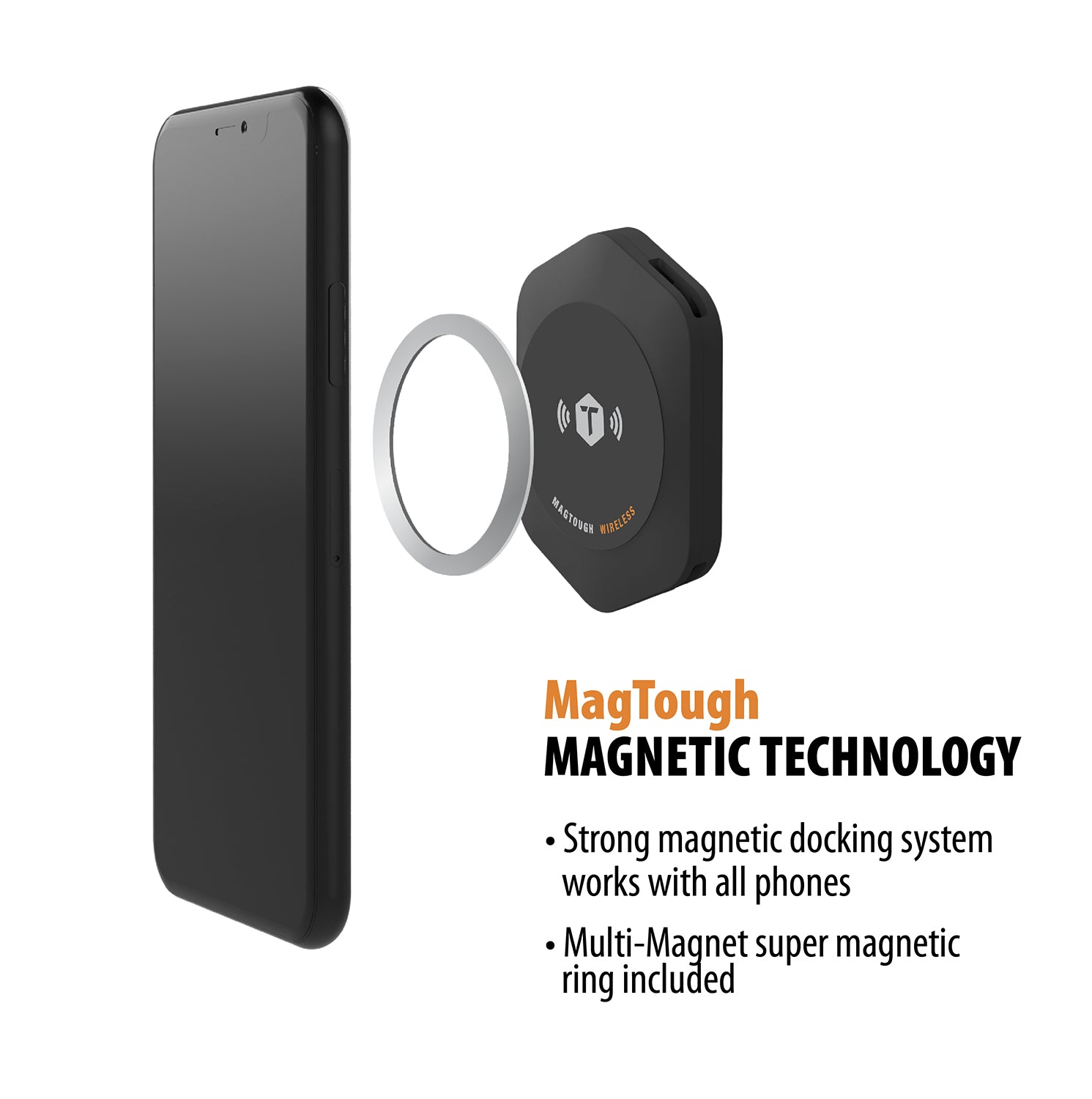 ToughTested MagTough Magnetic Wireless Charging Dash & Windshield Mount