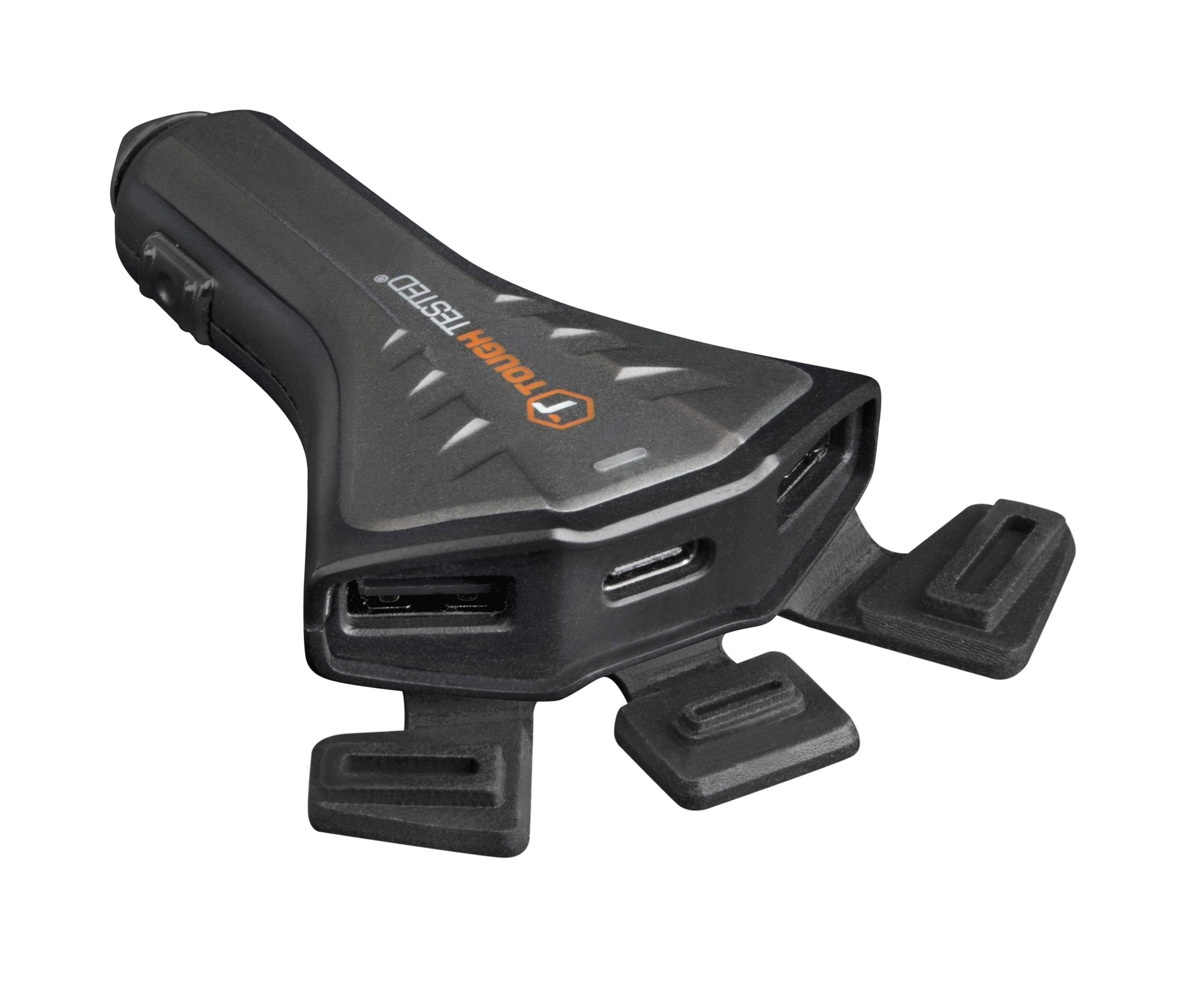 ToughTested Powershare Pro 30W 3X High Speed USB C/A Car Charger with Removable Dust Cover