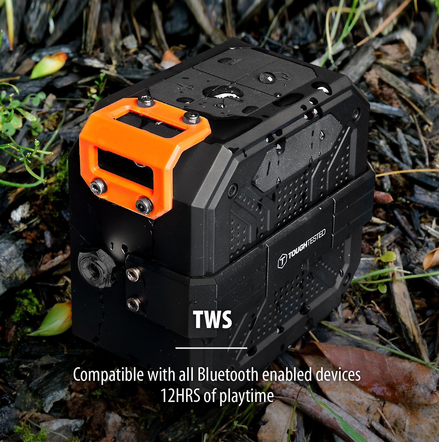ToughTested Satellite - HD Outdoor Wireless Speaker (FM Radio, IP65 Water Resistant, Shockproof)