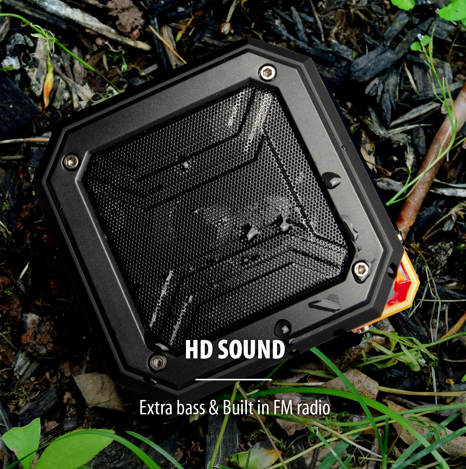 ToughTested Satellite - HD Outdoor Wireless Speaker (FM Radio, IP65 Water Resistant, Shockproof)