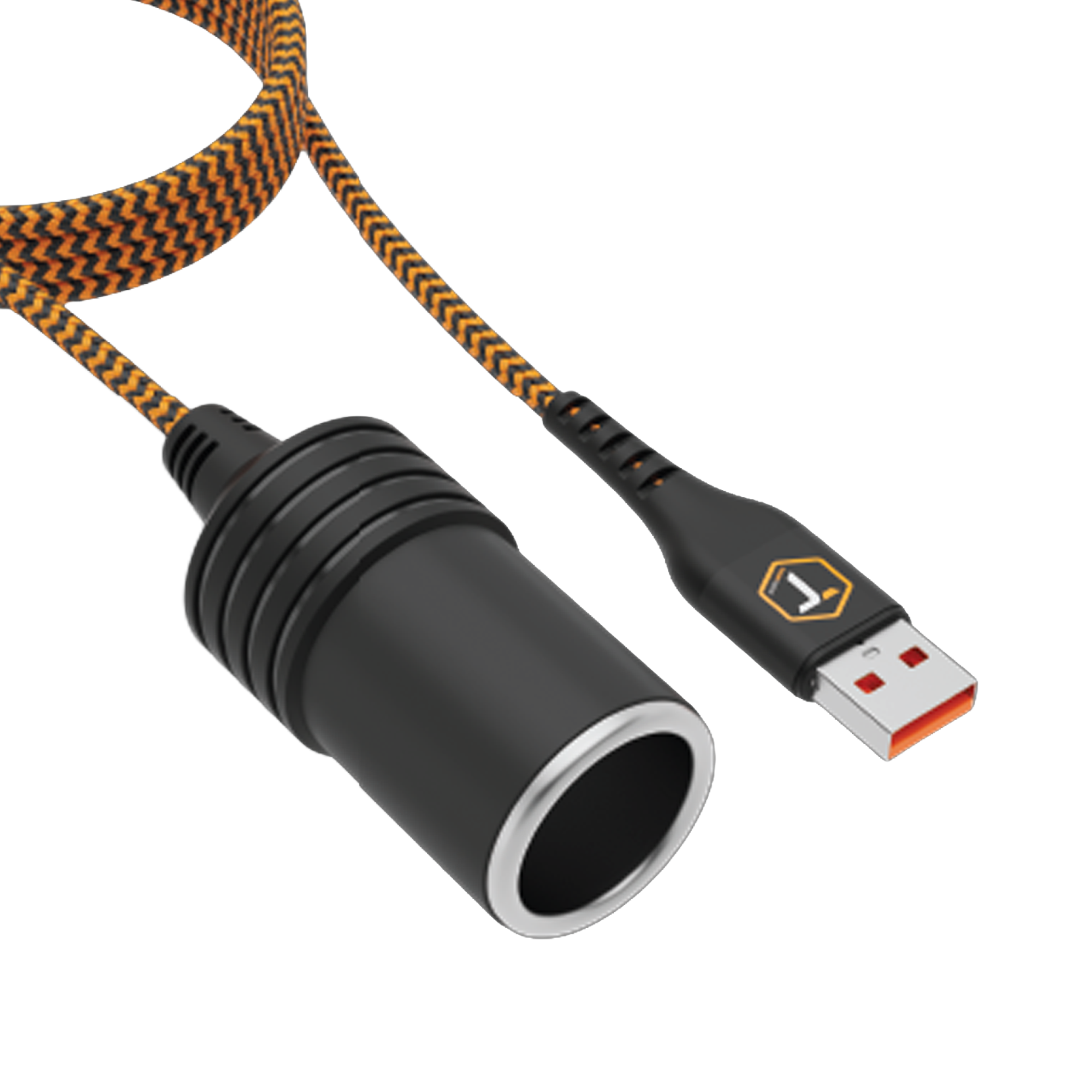 ToughTested USB to 12V Female Socket Adapter with 3 ft Extended Cord, 10W