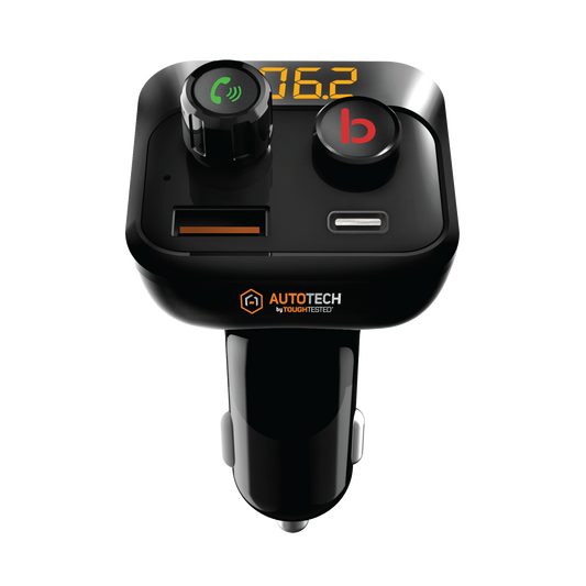 ToughTested Bluetooth FM Transmitter with Bass Boost and Dual USB Charging