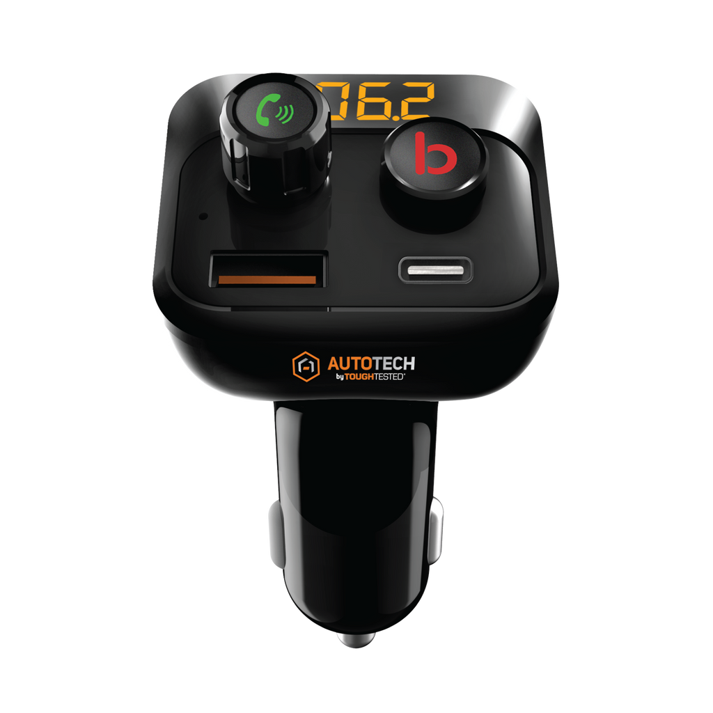 ToughTested Bluetooth FM Transmitter with Bass Boost and Dual USB Charging