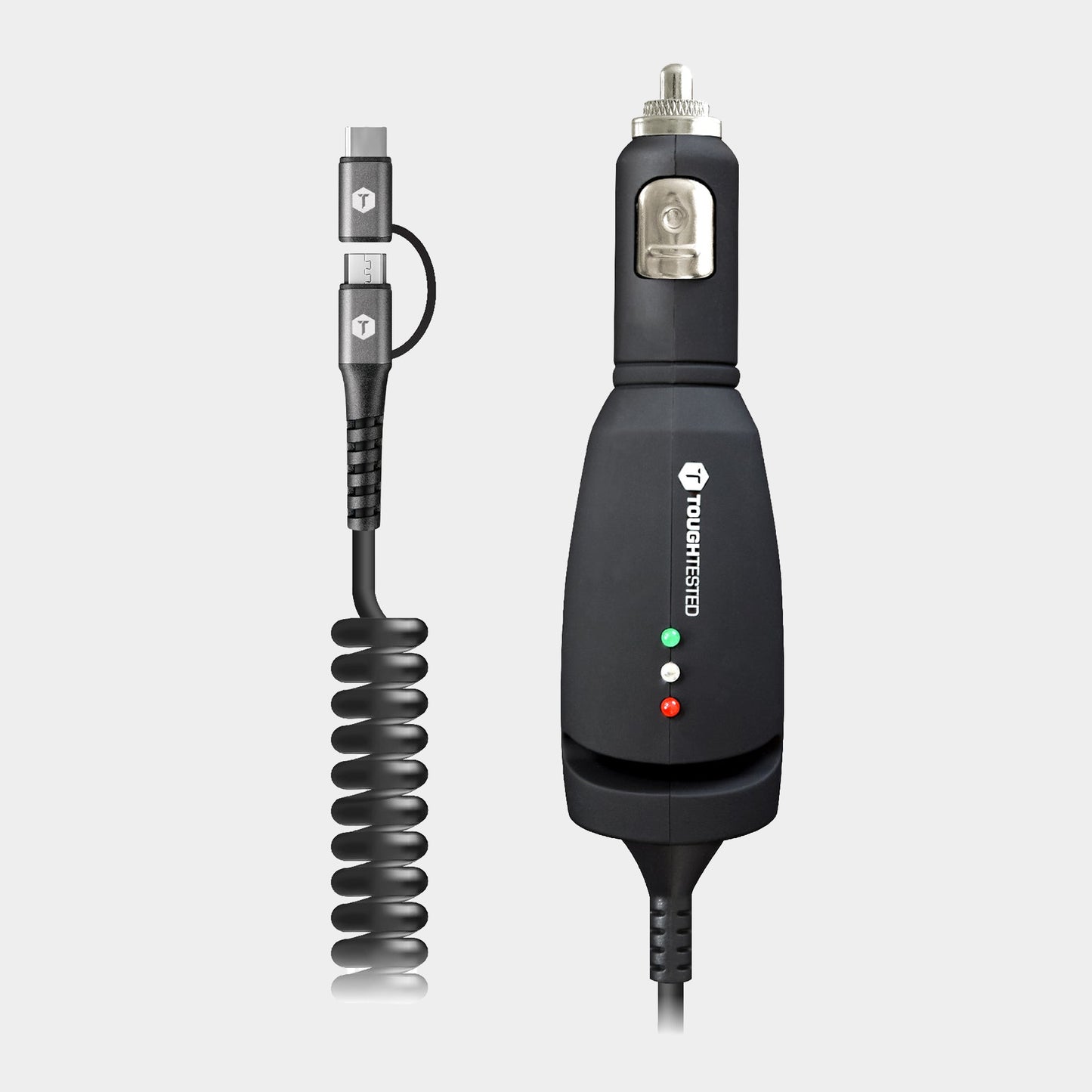 Pro+ Rapid Car Charger with Heavy Gauge Cord Micro-USB & TYPE-C Connector