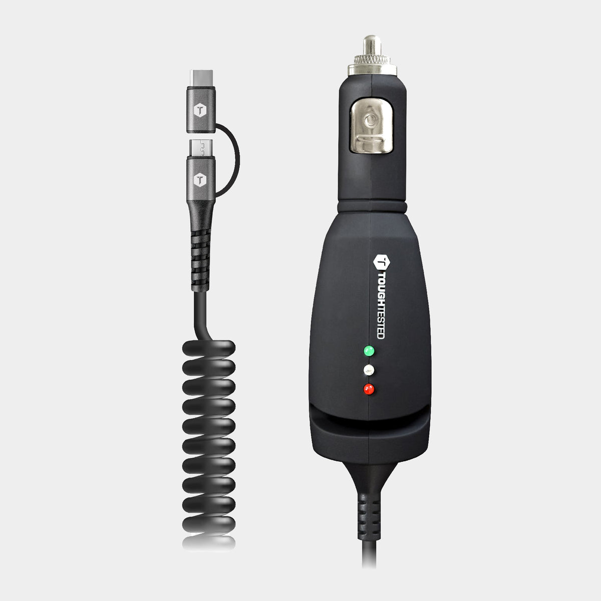 ToughTested Pro+ Rapid Car Charger with Micro-USB & USB-C Connectors