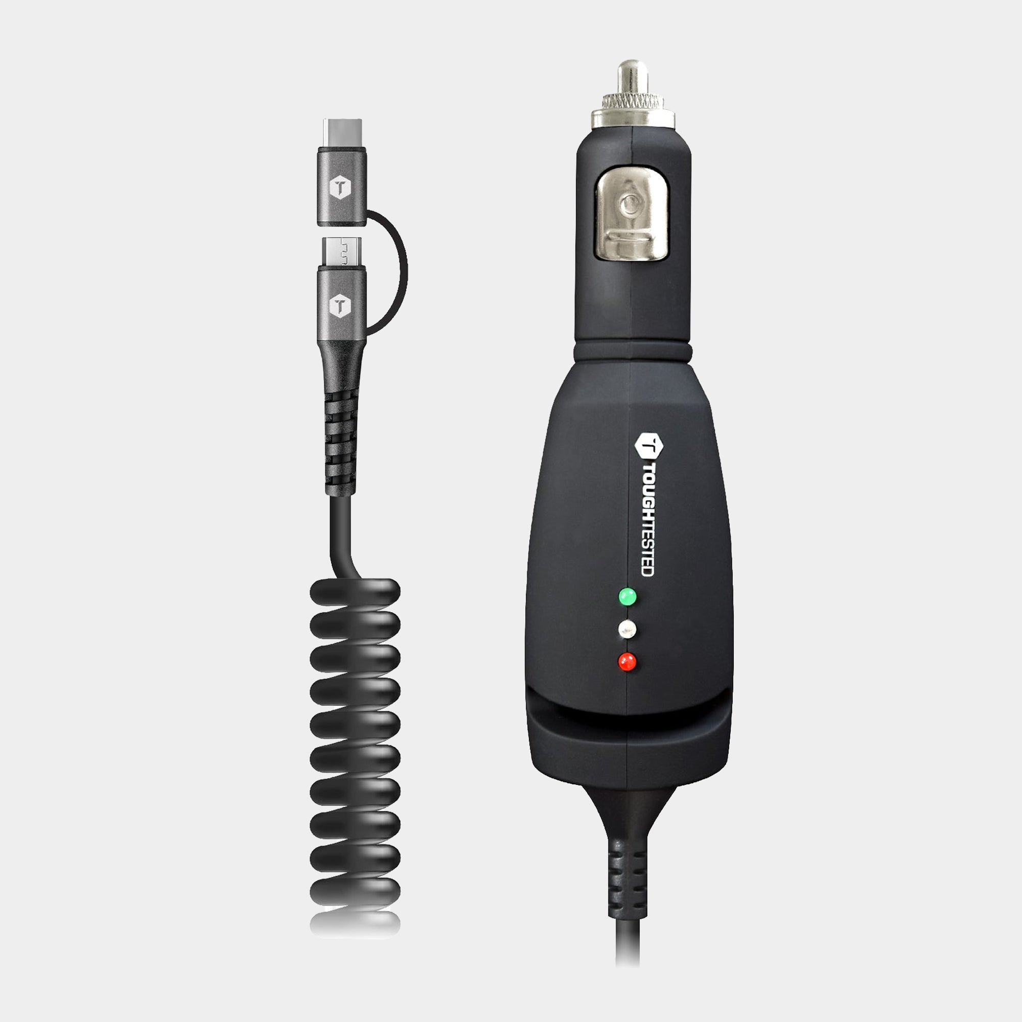 ToughTested Pro+ Rapid Car Charger with Micro-USB & USB-C Connectors