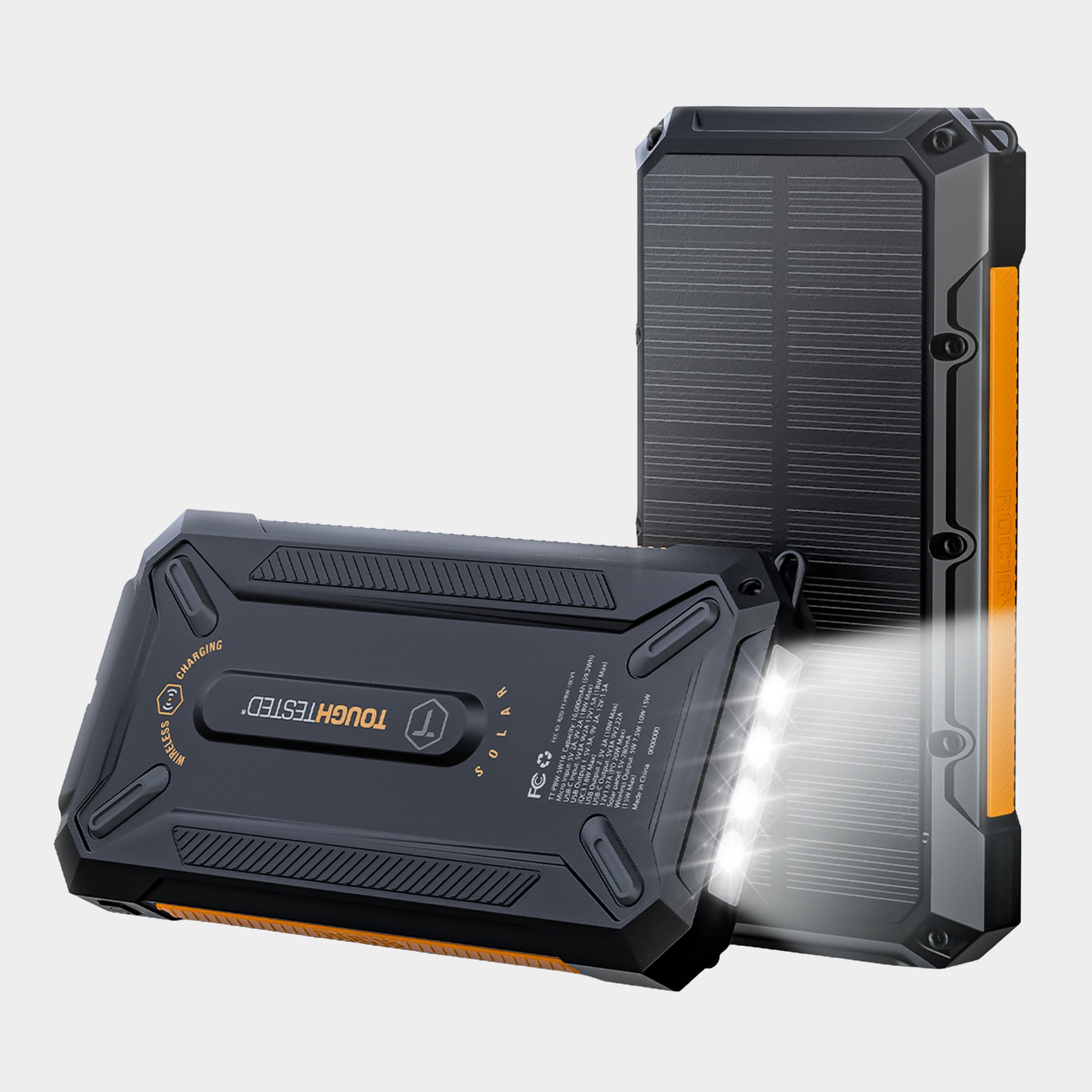 ToughTested Solar ROC16 16000mAh Power Bank & Wireless Charger