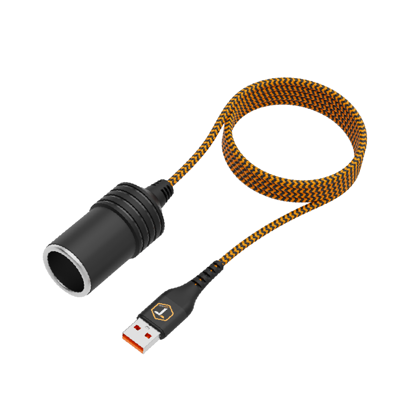 ToughTested USB to 12V Female Socket Adapter with 3 ft Extended Cord, 10W