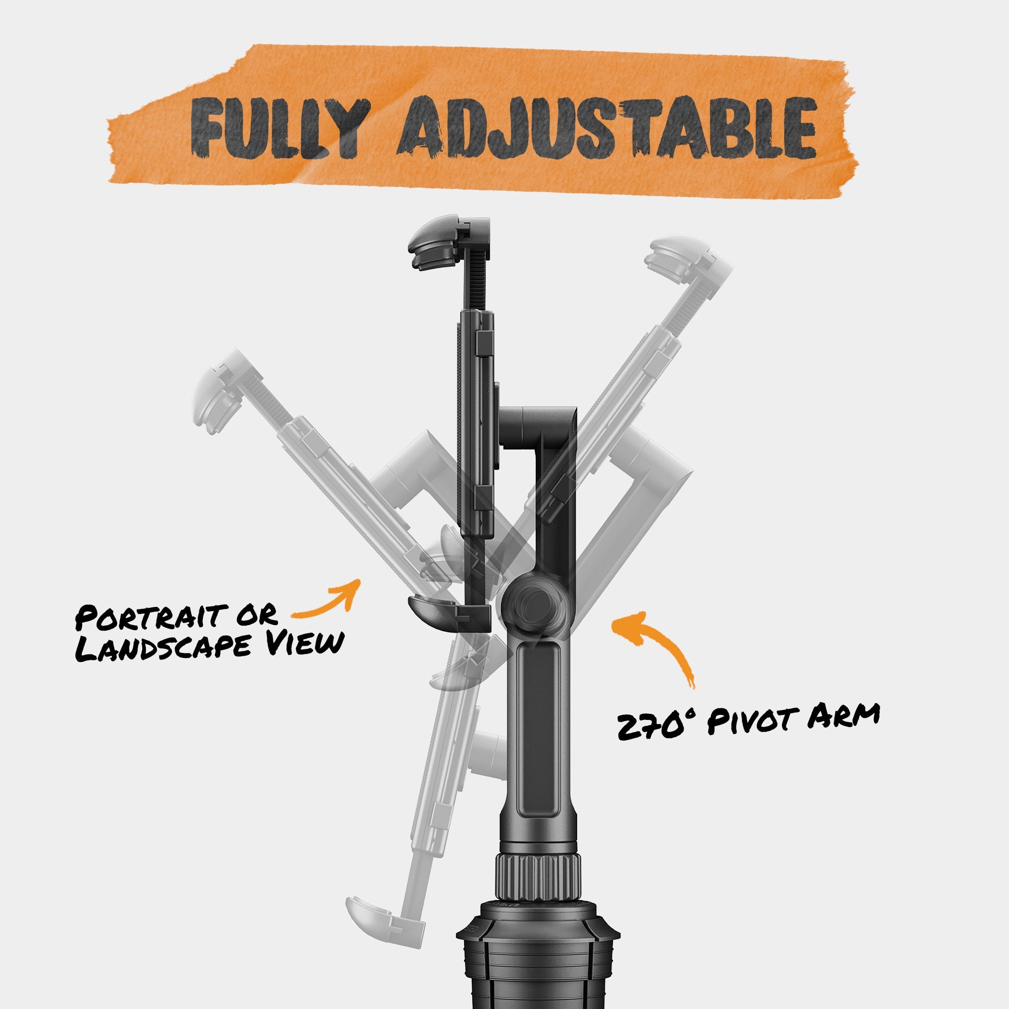 ToughTested Boom Cup Holder Tablet & GPS Mount