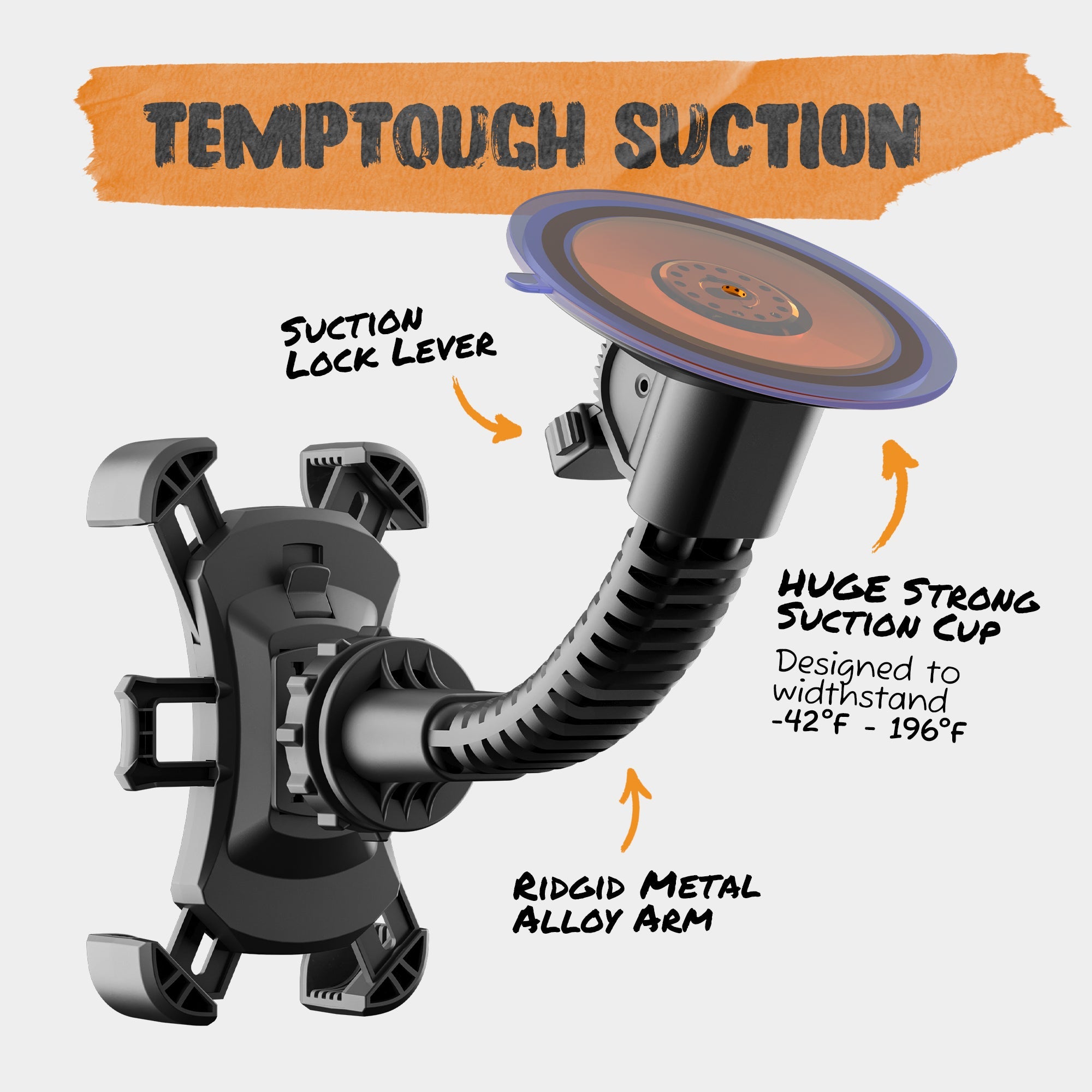 ToughTested Mammoth Windshield & Dash Phone Mount