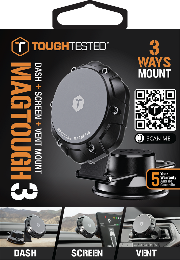 ToughTested MagTough 3-in-1 Phone Mount – Dash, Screen & Vent Mount