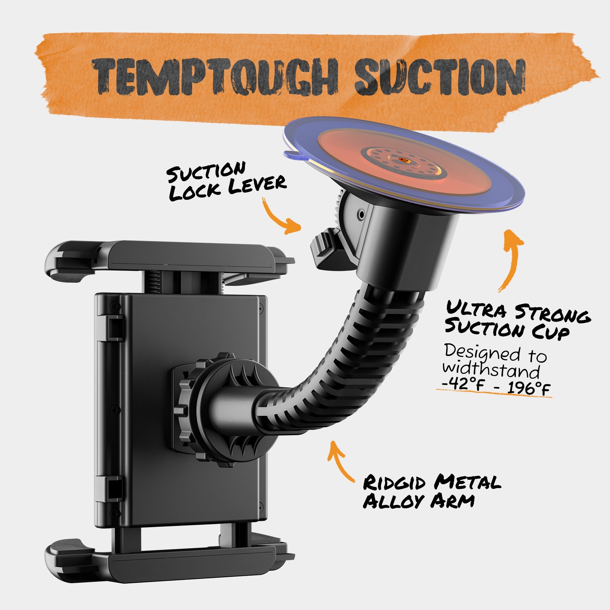 ToughTested Mammoth Windshield Tablet & GPS Mount