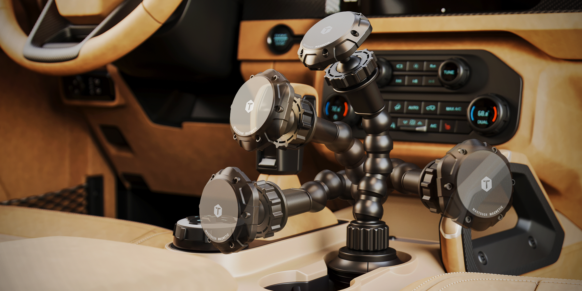 ToughTested MagTough Python Magnetic Cup Holder Phone Mount