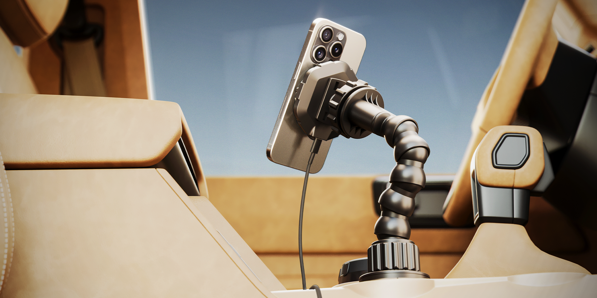 MagTough Python Wireless Charging Cup Holder Mount