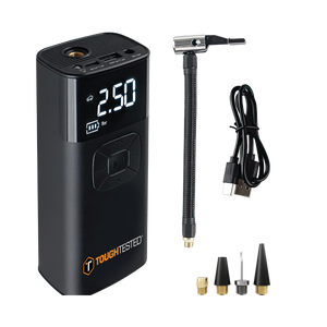 ToughTested Portable Tire Inflator & Power Bank, 150 PSI