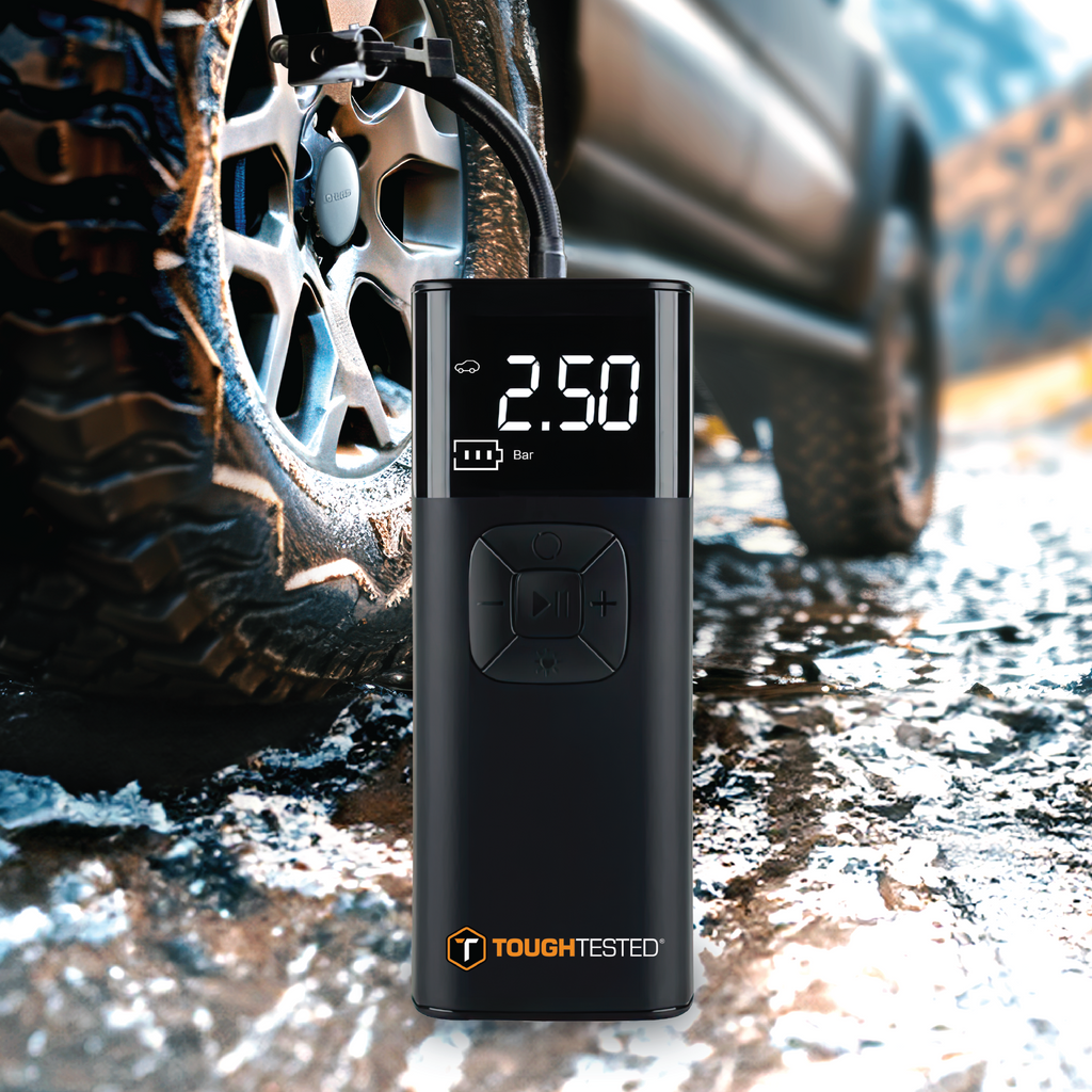 ToughTested Portable Tire Inflator & Power Bank, 150 PSI