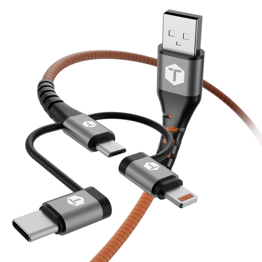 ToughTested Armor Flex 4 ft 3-in-1 Charging Cable