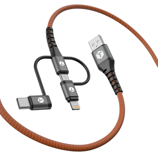 ToughTested Armor Flex 4 ft 3-in-1 Charging Cable