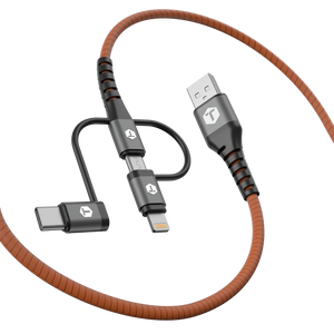 ToughTested Armor Flex 4 ft 3-in-1 Charging Cable