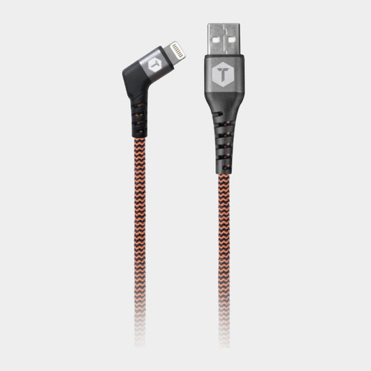Braided 6FT Cable 90° USB-A to Lightning Cable