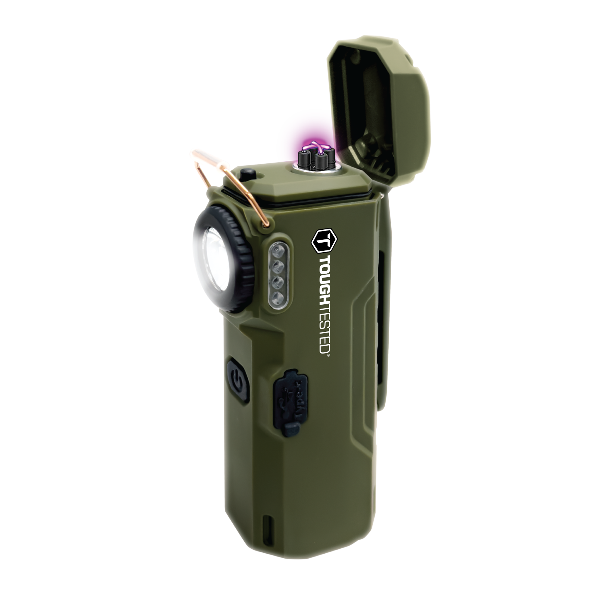 ToughTested Arc Torch & Flashlight, Windproof Flameless Lighter