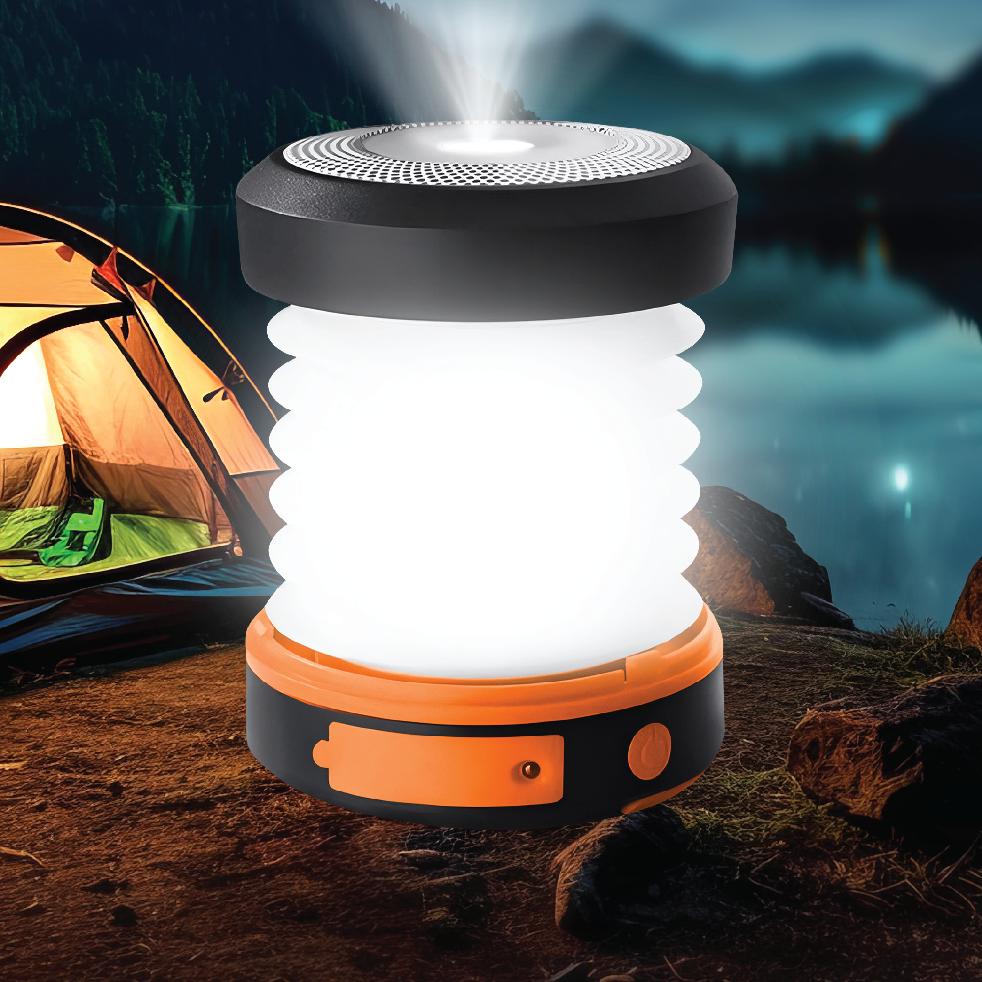 ToughTested Solar Lantern & Phone Charger, 65 Lumen Collapsible Light