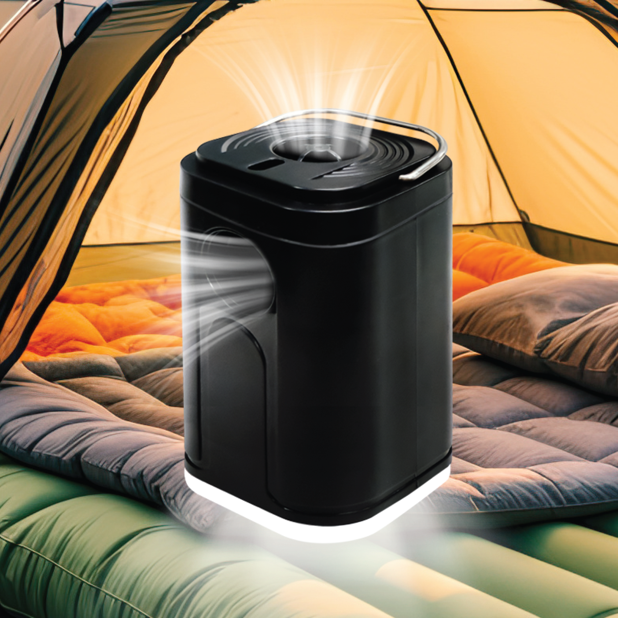 ToughTested Mini Air Pump, Camping Light & Power Bank for Inflatables