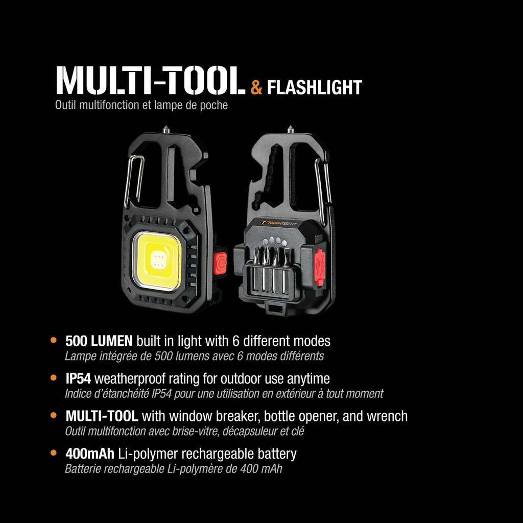 ToughTested Outdoor Keychain Multi-Tool Keychain-friendly design for everyday carry