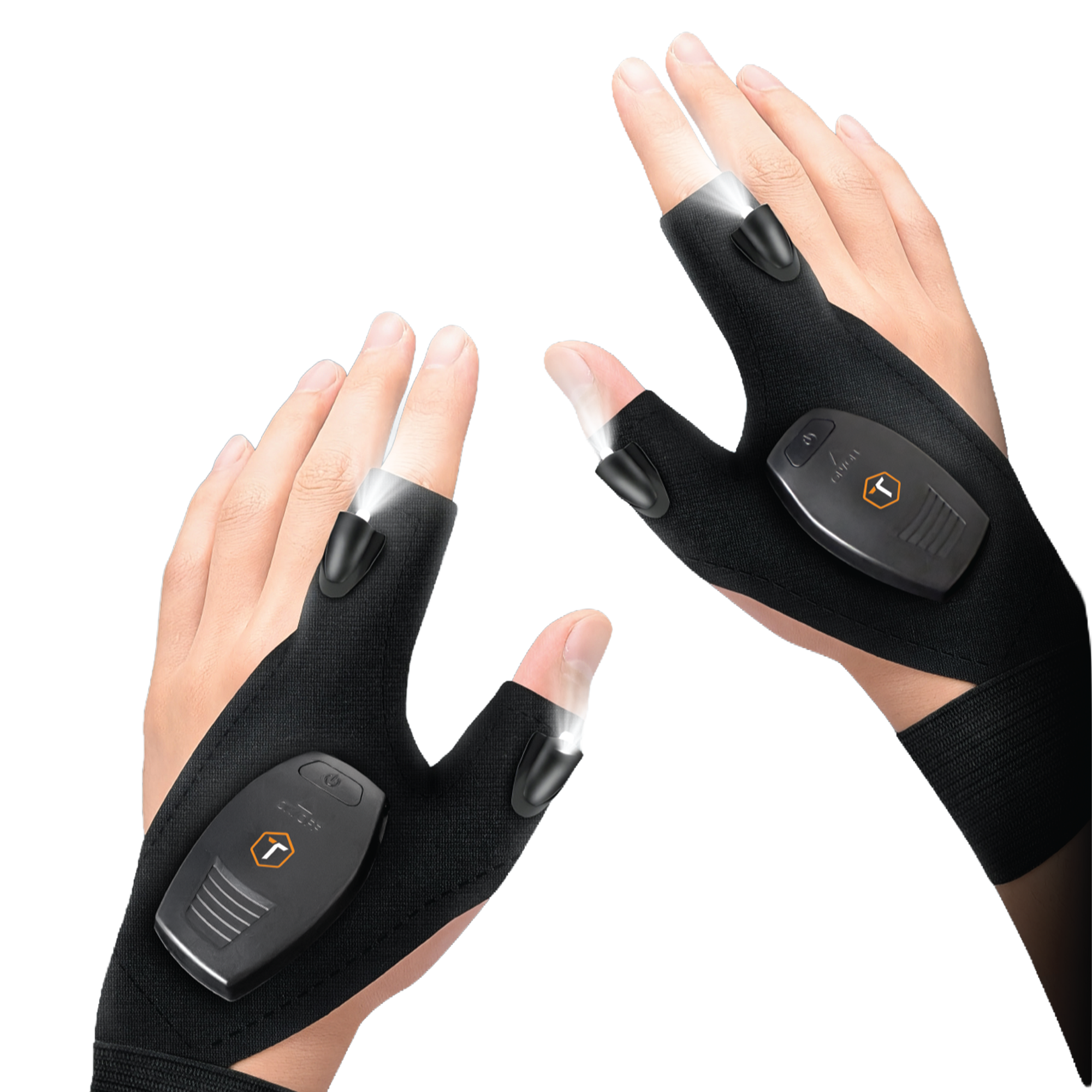 ToughTested Flashlight Gloves, LED Rechargeable