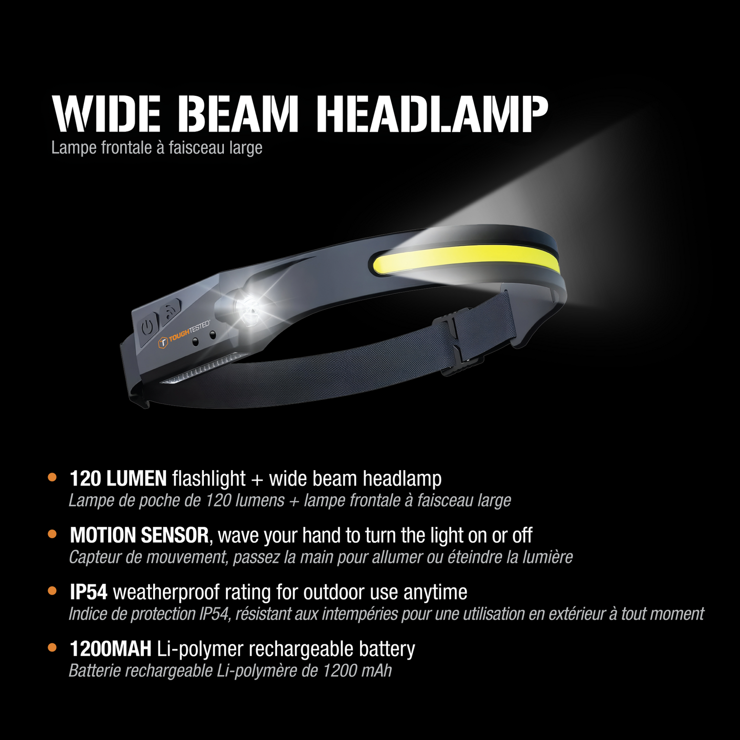 ToughTested Outdoor Wide Beam Headlamp