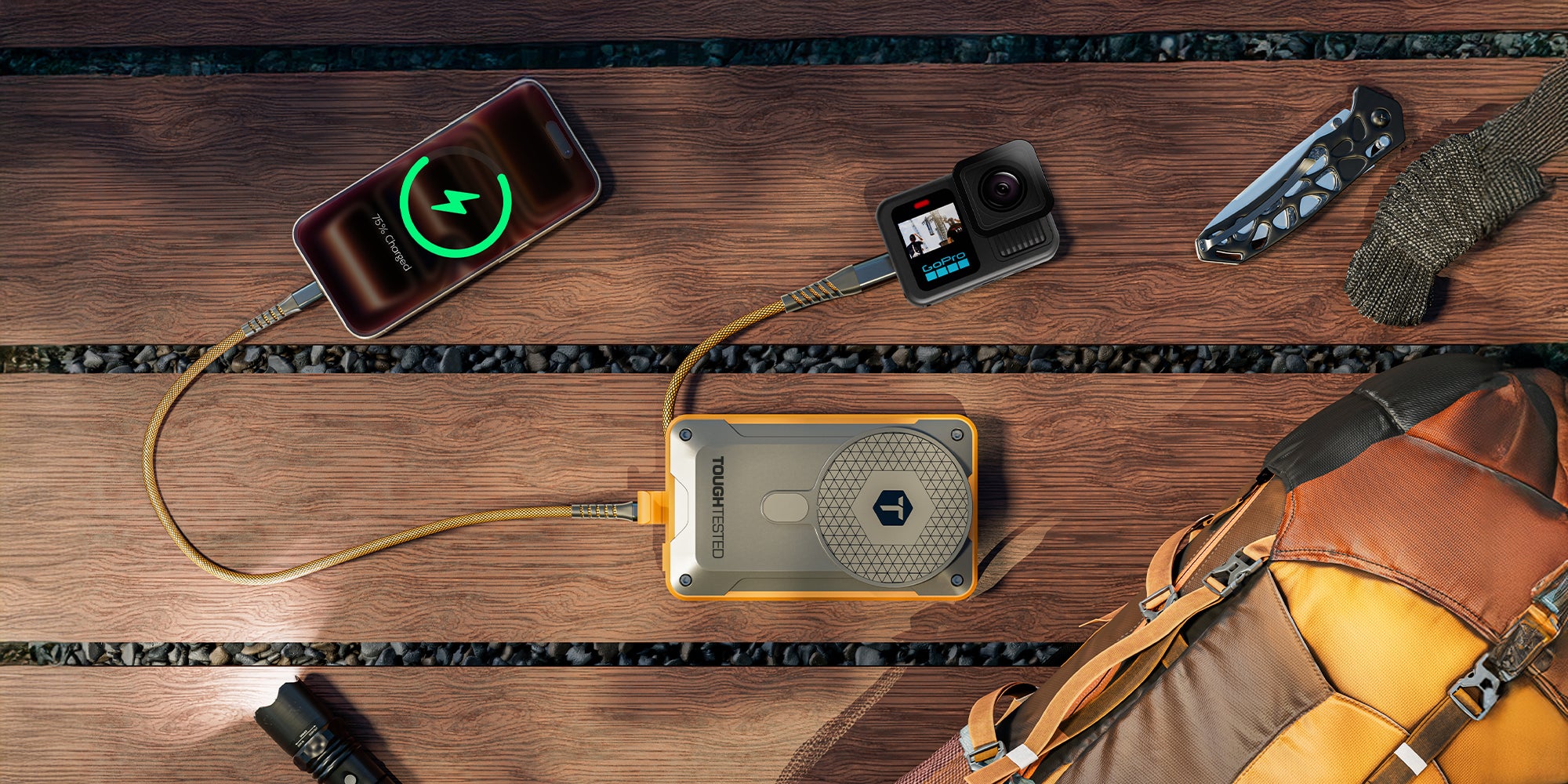 ToughTested Thor 10AC 10000mAh MagTough PD Power Bank with Wall Plug