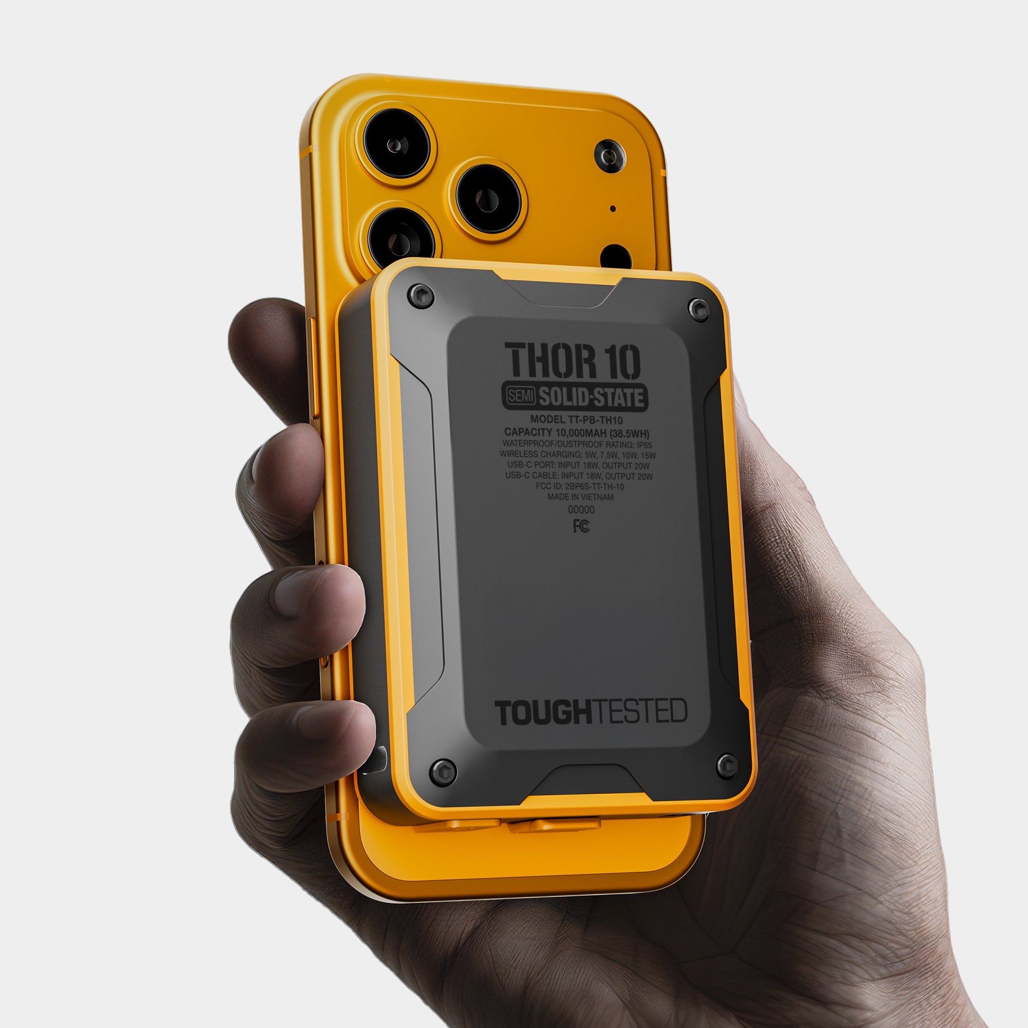 ToughTested THOR 10000mAh MagTough PD Power Bank with Built-In Cable