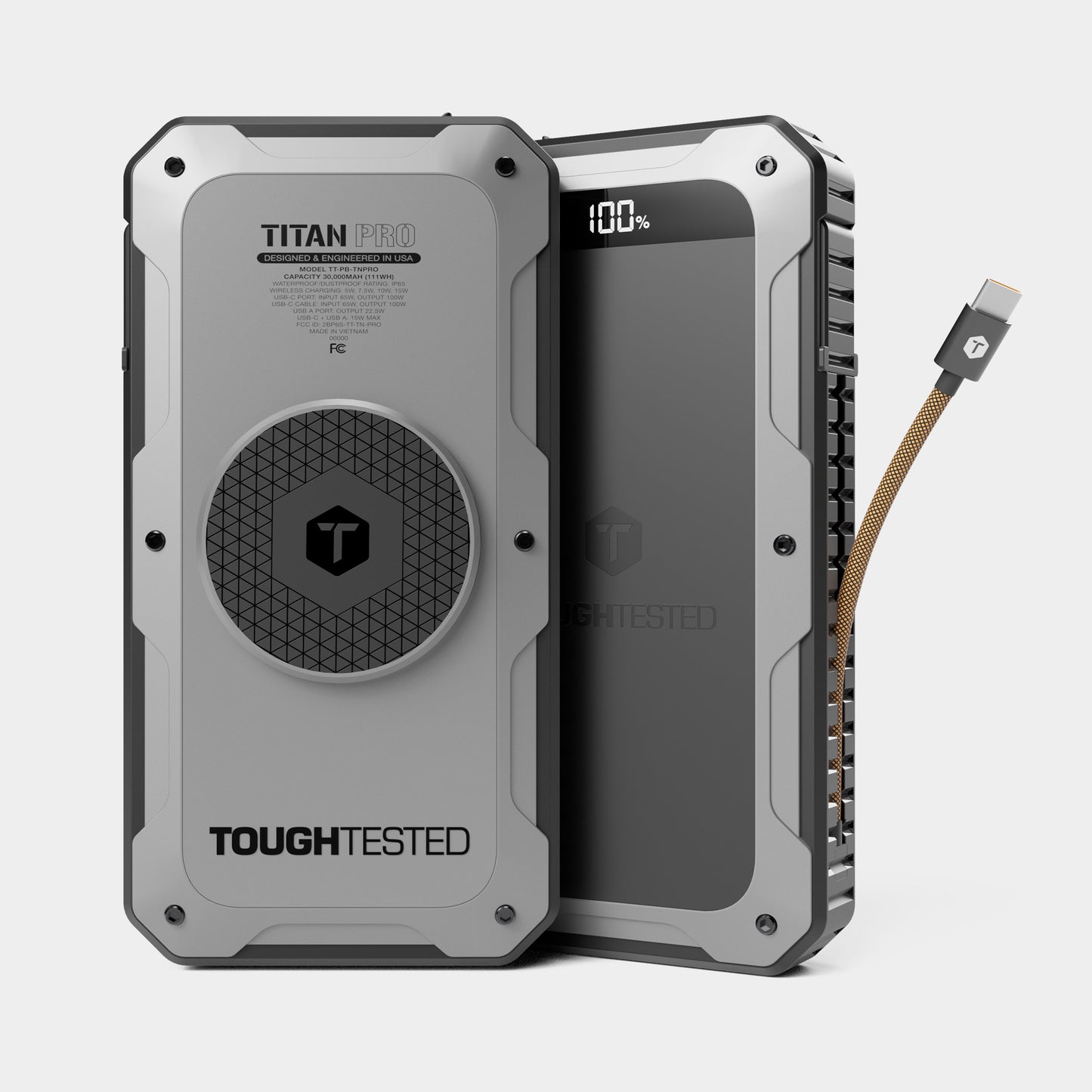 ToughTested Solar Titan30 30000mAh PD Power Bank & Wireless Charger